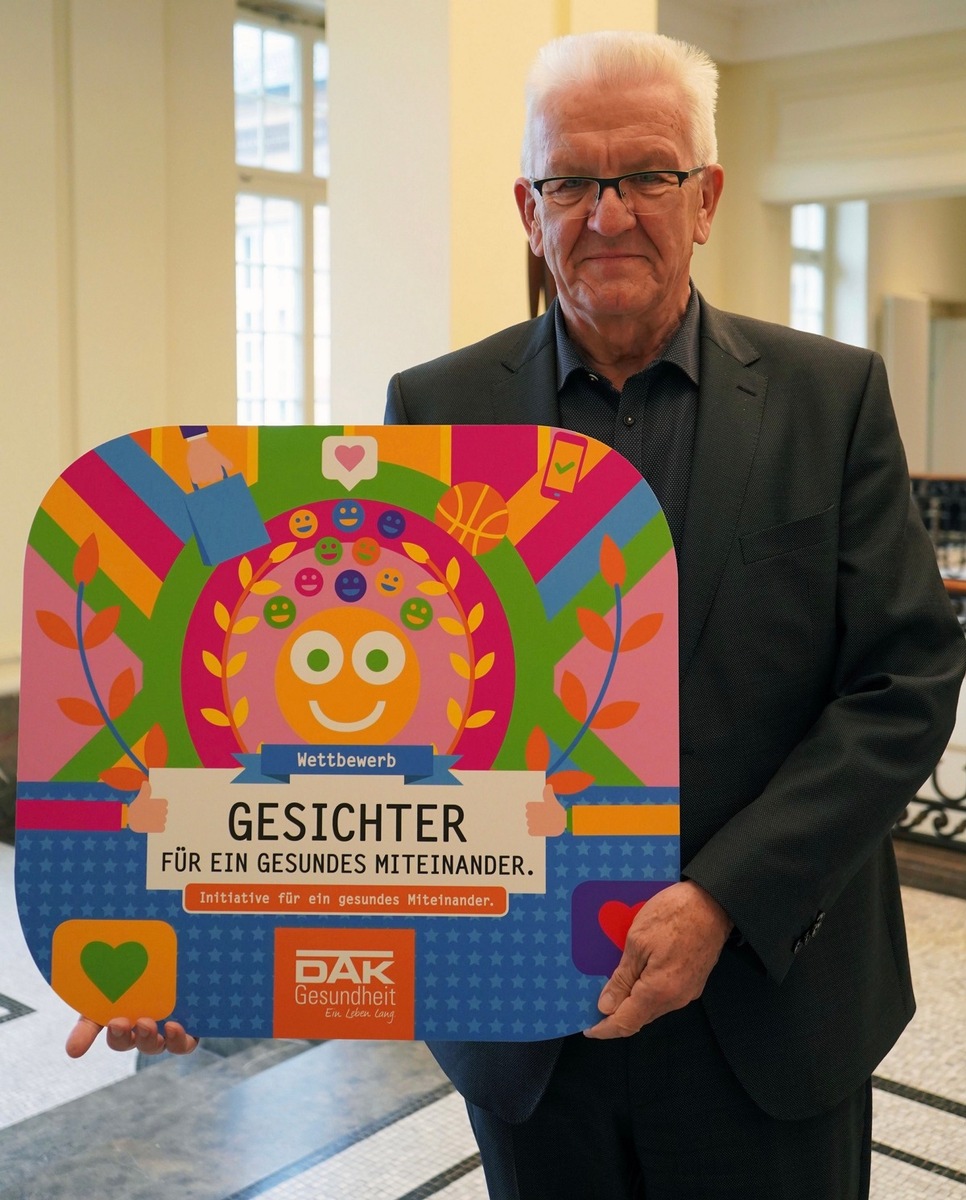 Ministerpräsident Kretschmann und DAK-Gesundheit suchen Gesichter für ein gesundes Miteinander 2023