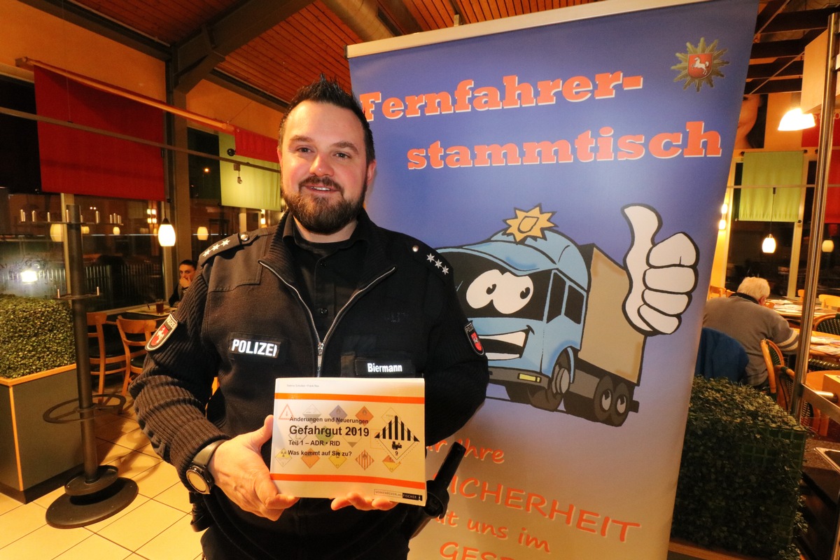 POL-ROW: Fernfahrerstammtisch-Auftakt 2019 mit neuem Stempel und neuem Gefahrgutrecht