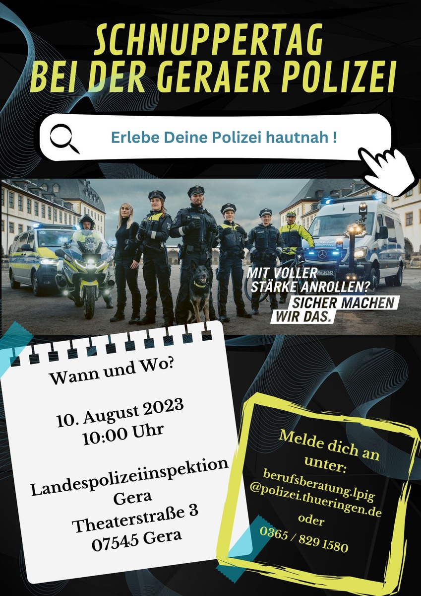 LPI-G: Schnuppertag in der LPI Gera - Termin 10. August 2023