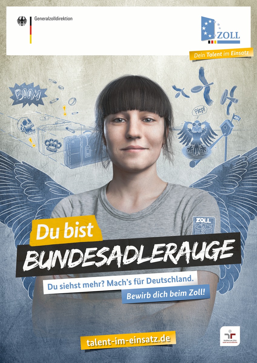 Dein Talent im Einsatz 
/Neue Nachwuchskampagne des Zolls startet