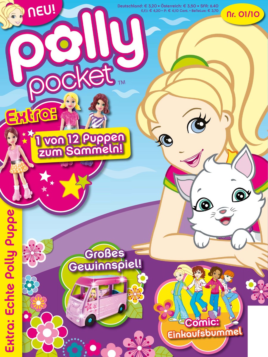 Polly Pocket[TM] bekommt ein neues Zuhause: Am 2. März erscheint im Egmont Ehapa Verlag das Polly Pocket[TM] Magazin (mit Bild)