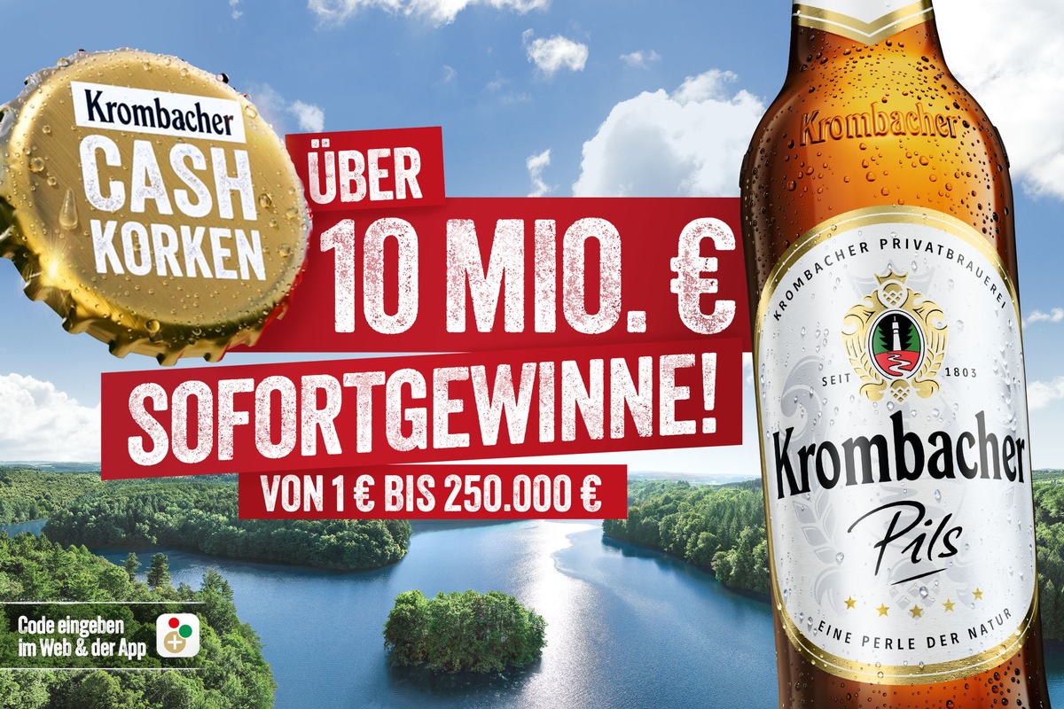 Neues Jahr, neues Gewinnglück - Krombacher Cash-Korken sind wieder da