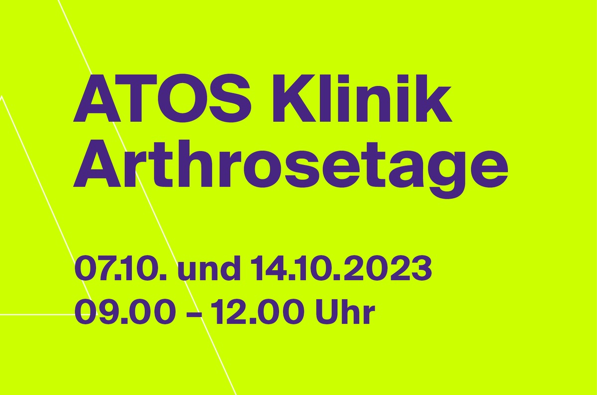 Kostenlose ATOS Arthrosetage in der Klinik Stuttgart