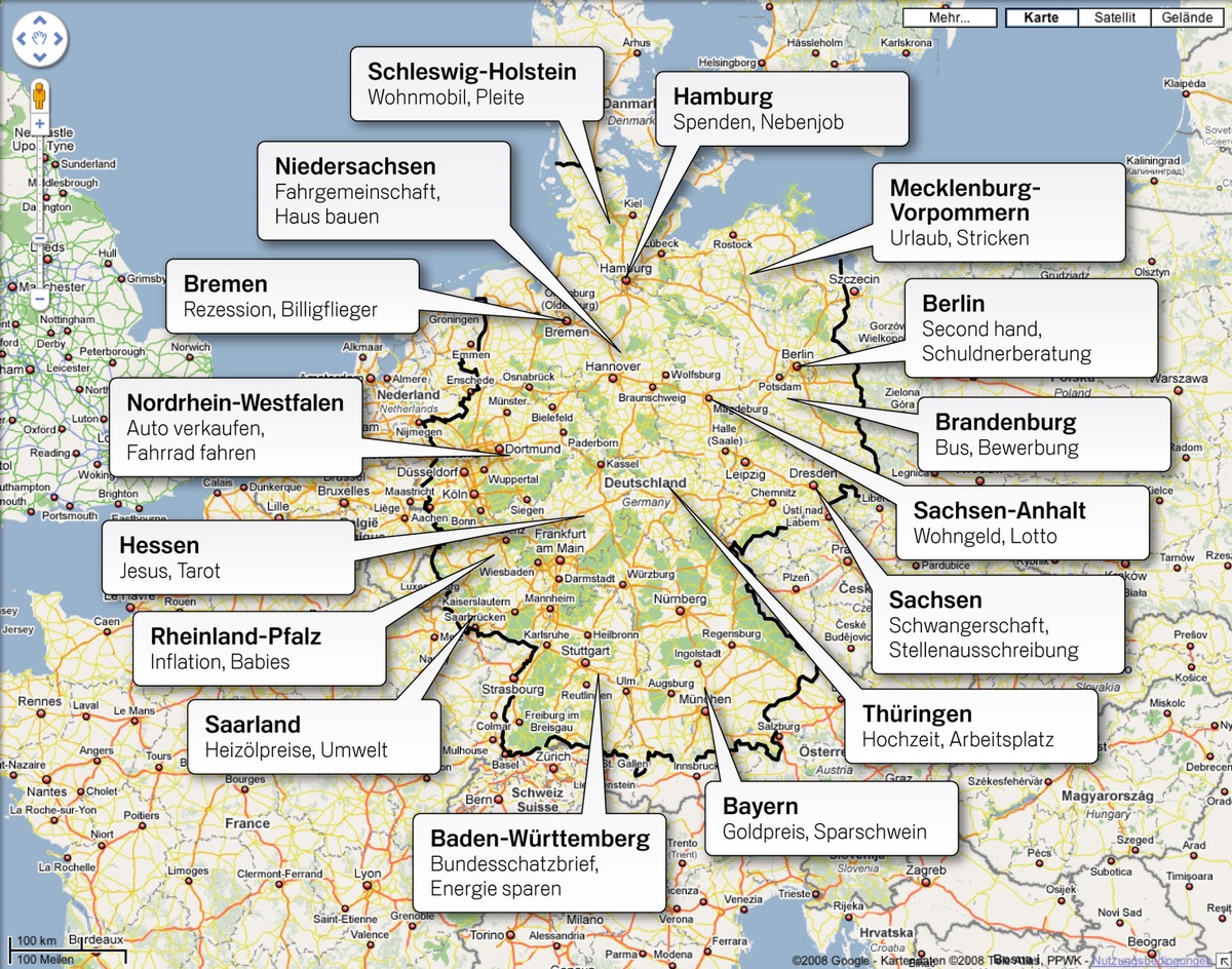 Globale Finanzkrise und wie die Deutschen damit umgehen: Hessen vertrauen auf &quot;Jesus&quot; während Bayern eher aufs &quot;Sparschwein&quot; setzen