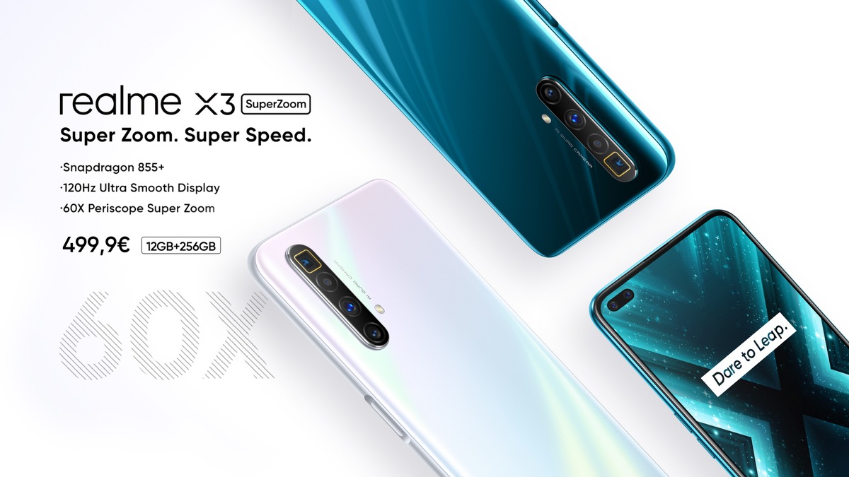 realme bringt X3 SuperZoom Smartphone mit 60X Periscope-Zoom auf den deutschen Markt