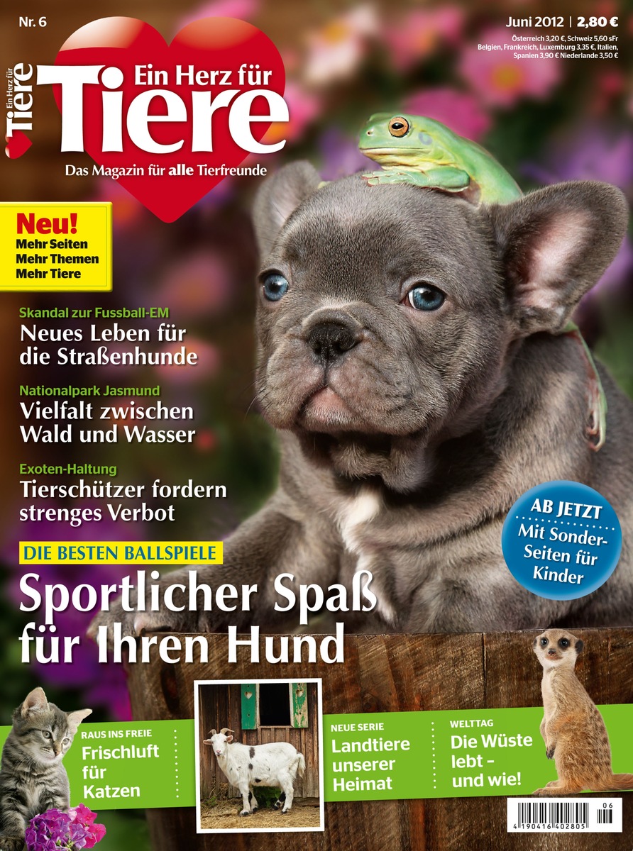 &quot;Ein Herz für Tiere&quot;: Neuer Auftritt mit neuem Logo zum Jubiläum / 30 Jahre Tierliebe - jetzt mit noch mehr Herz (BILD)