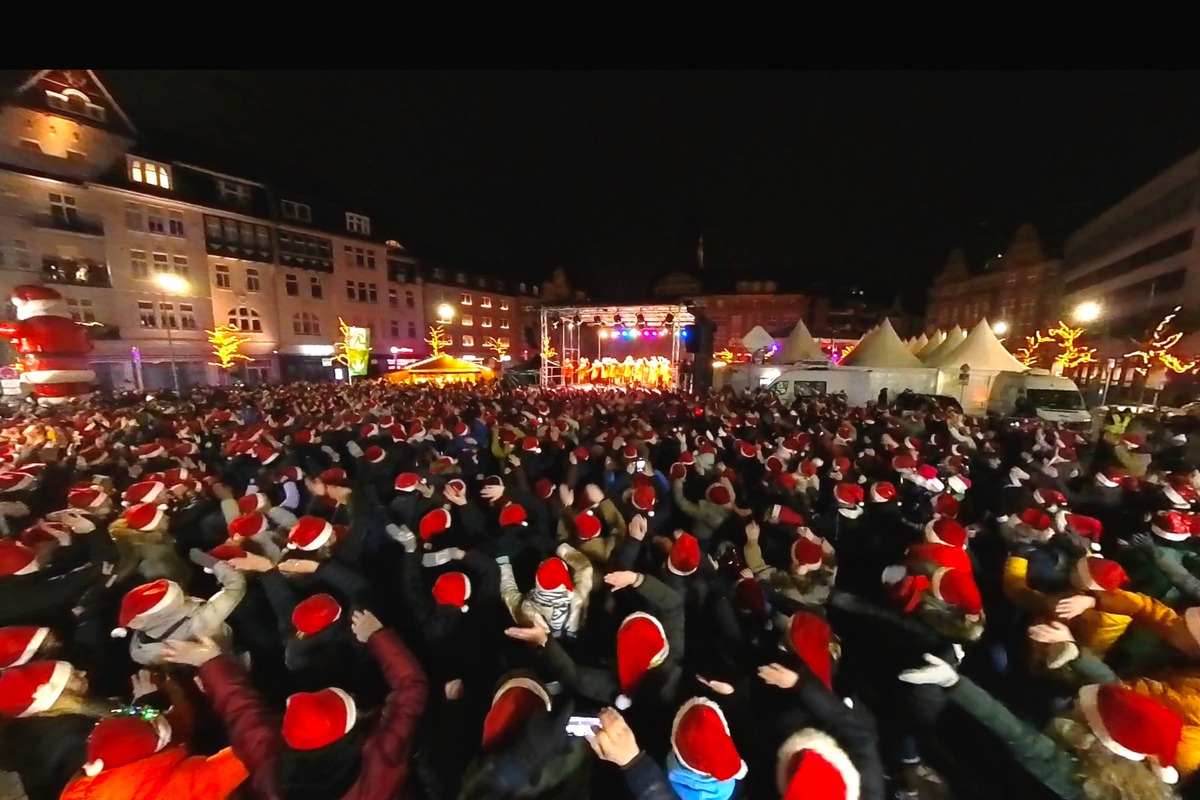 Weihnachtliche Bestleistung für den größten Weihnachtstanz bei WDR LOKALZEIT – live im TV holen 870 Menschen den RID-Weltrekord nach Castrop-Rauxel