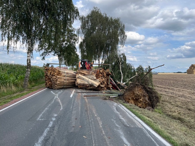 POL-DH: --- Twistringen, Holz-Lkw verunfallt / Straße lange gesperrt - Syke, Taxi beschädigt - Stuhr, Diebstahl eines Lkw ---