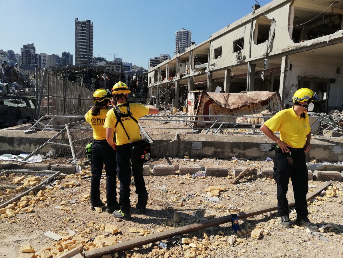 Suche nach Vermissten in Beirut abgeschlossen - @fire unterstützt mit Bauingenieur