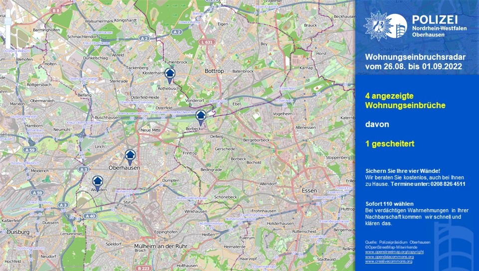 POL-OB: Wohnungseinbruchsradar für Oberhausen