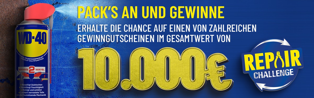 Pack&#039;s an und gewinne mit der Repair Challenge 2024 / WD-40® Company Limited sucht kreative WD-40® Projekte