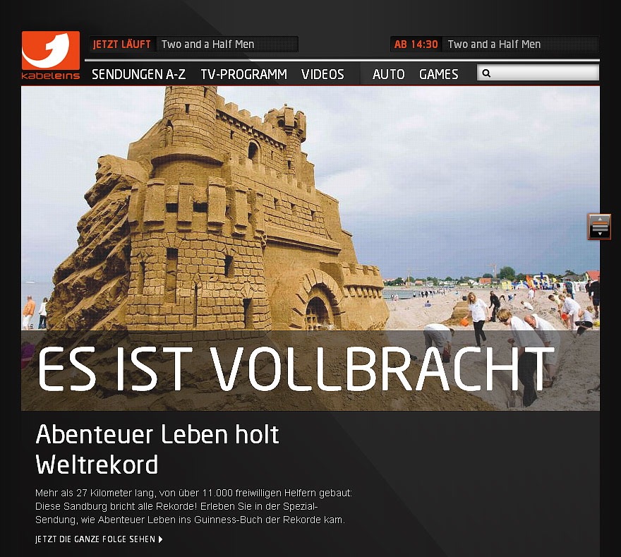 Die neue kabeleins.de: Neues Design, neue Navigation, neue Werbemöglichkeiten (mit Bild)