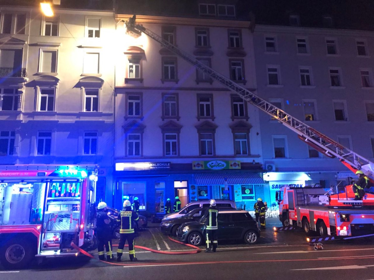 FW-F: Wohnungsbrand im Nordend mit 40.000 Euro Schaden