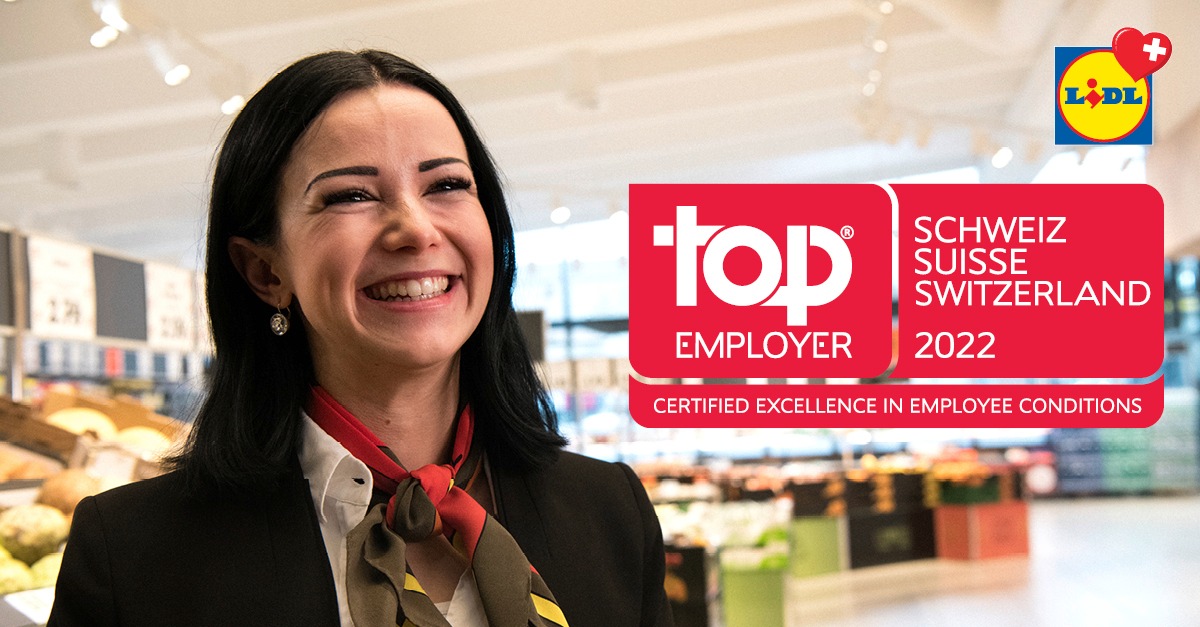 Lidl Schweiz erneut als Top Employer ausgezeichnet