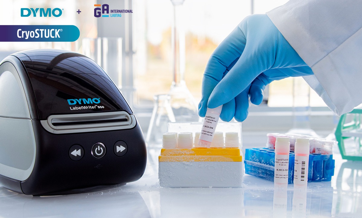 DYMO S&#039;ASSOCIE AVEC GA INTERNATIONAL (LABTAG) POUR PROPOSER DES ÉTIQUETTES CRYOGÉNIQUES POUR LES IMPRIMANTES DYMO LABELWRITER SÉRIE 5