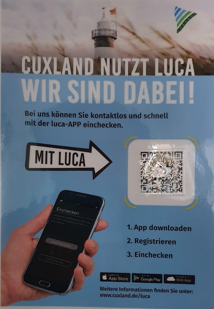 POL-CUX: luca-App jetzt auch bei der Polizei Cuxhaven