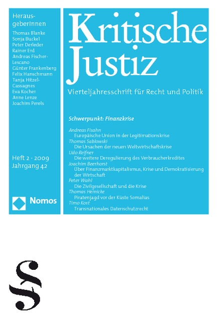 50 Jahre &quot;Kritische Justiz&quot;