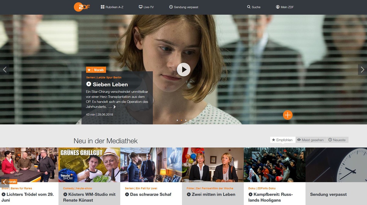 ZDFmediathek gewinnt &quot;German Brand Award&quot; (FOTO)