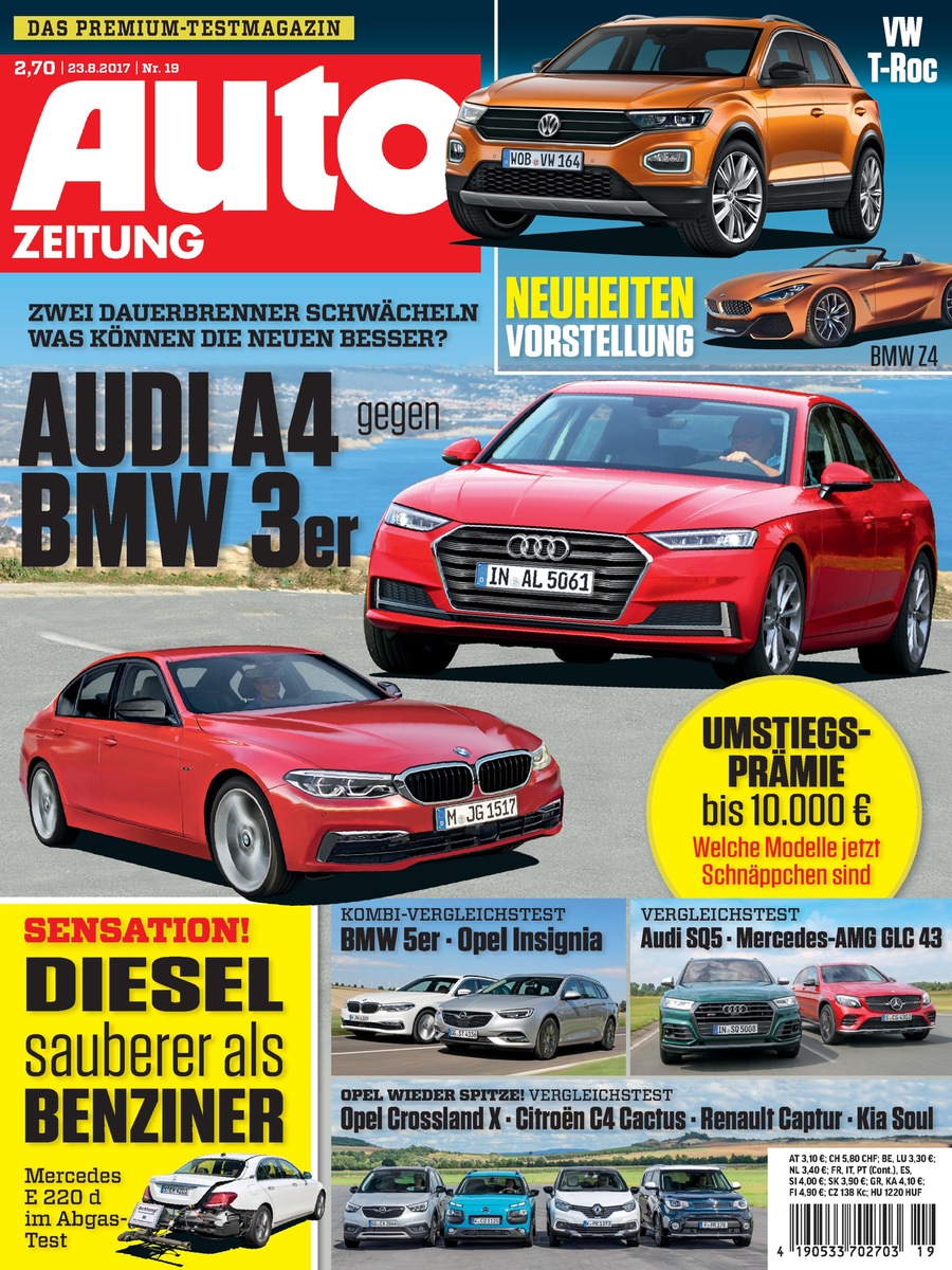 AUTO ZEITUNG erklärt Schadstoff-Grenzwerte in der aktuellen Diskussion um Dieselmotoren / Dieselfahrzeuge sind so sauber wie Straßenbahnen