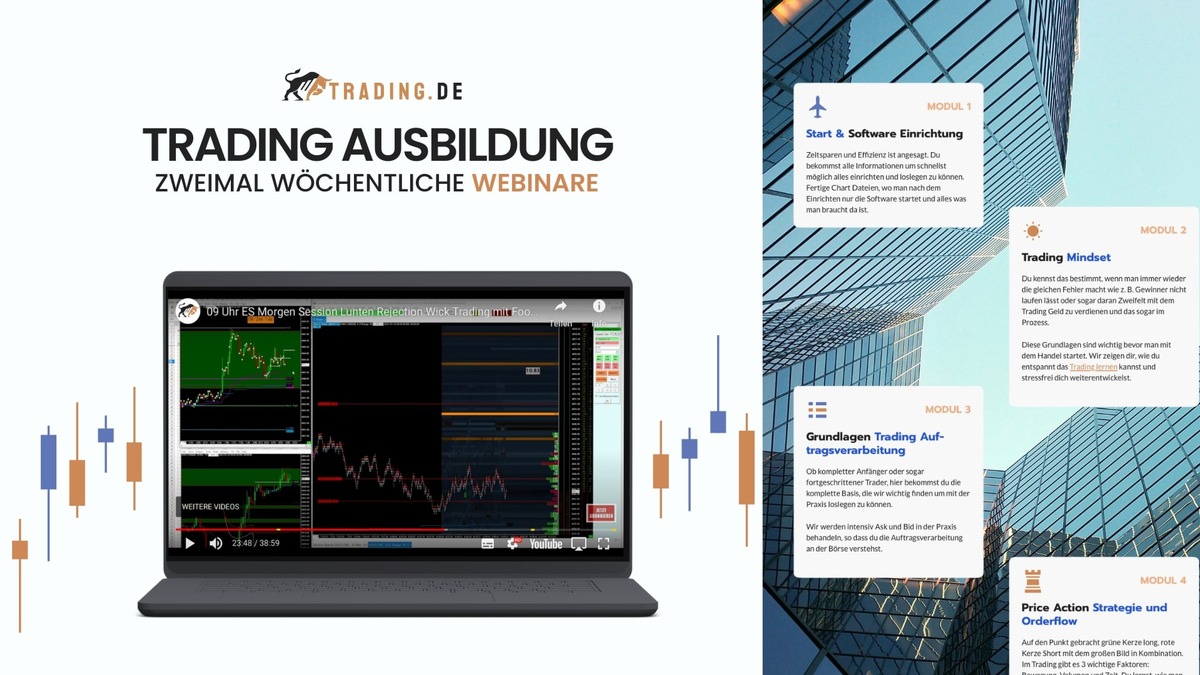 Profi Trading Webinare in der Ausbildung von Trading.de