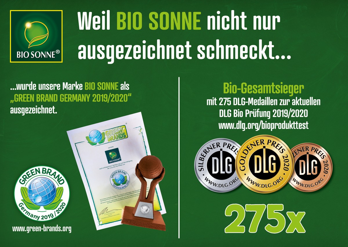 NORMA: BIO SONNE bekommt auf der BIOFACH 275mal Edelmetall - und wird zusätzlich zur Green Brand Germany ausgezeichnet / Nürnberger Lebensmittel-Discounter zweimal an der Spitze der Bio-Welt (FOTO)