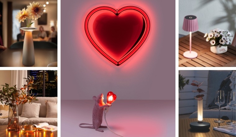 Lichtideen zum Valentinstag: Lampenwelt.de präsentiert leuchtende