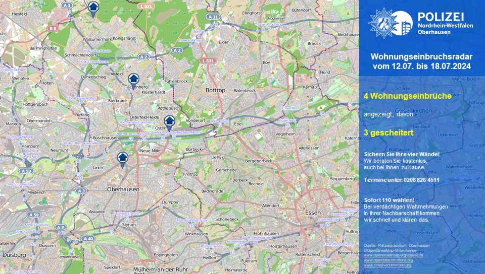 POL-OB: Wohnungseinbruchsradar für Oberhausen