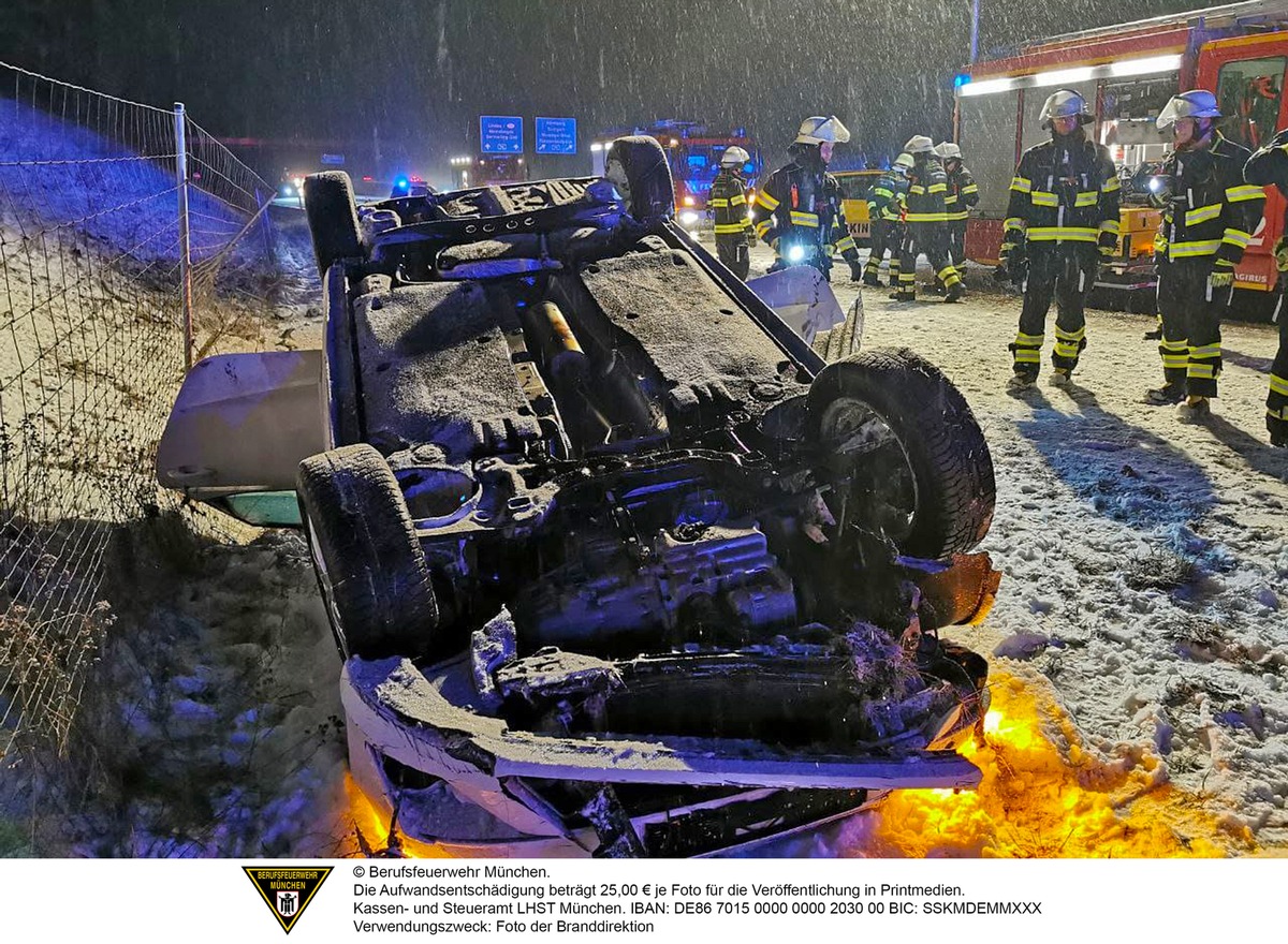 FW-M: Überschlag auf der A96 (Freiham)