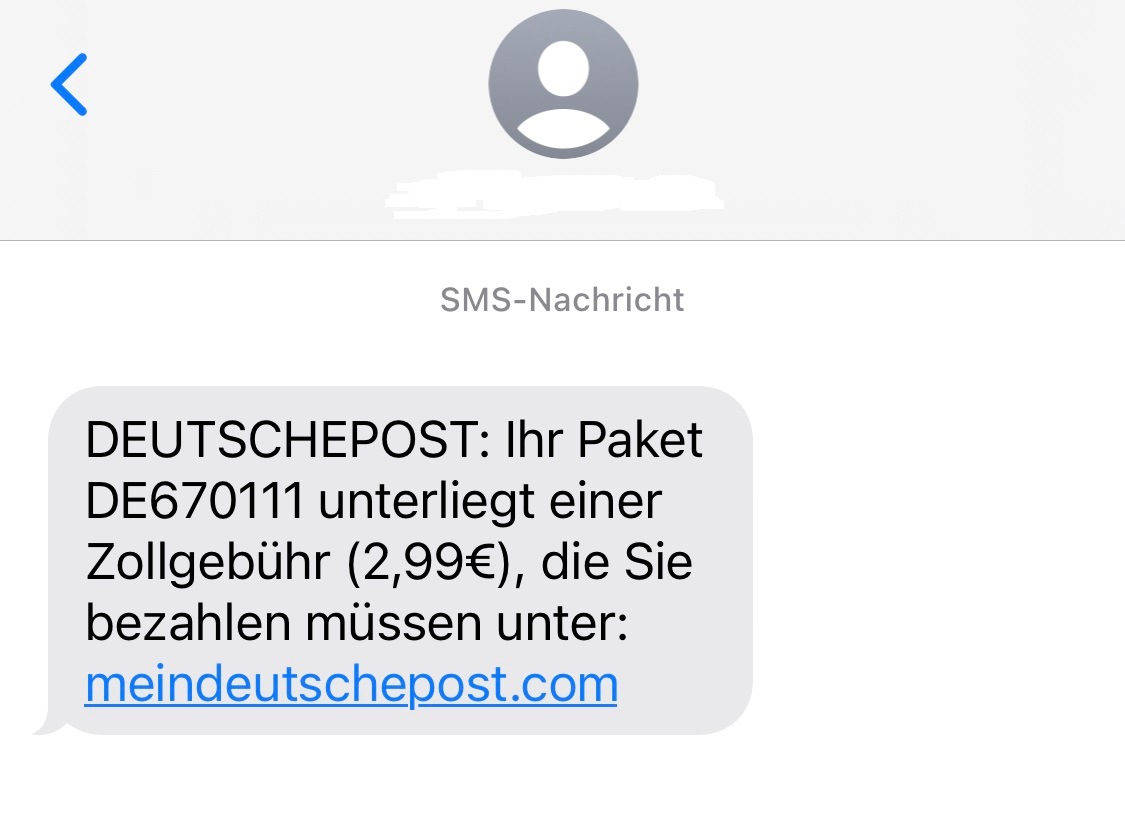 HZA-M: Keine Zollgebühren - Zoll warnt vor Fake-SMS