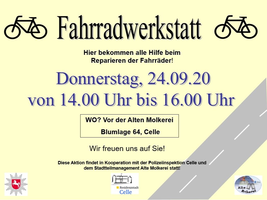 POL-CE: Fahrradwerkstatt an der Alten Molkerei öffnet wieder