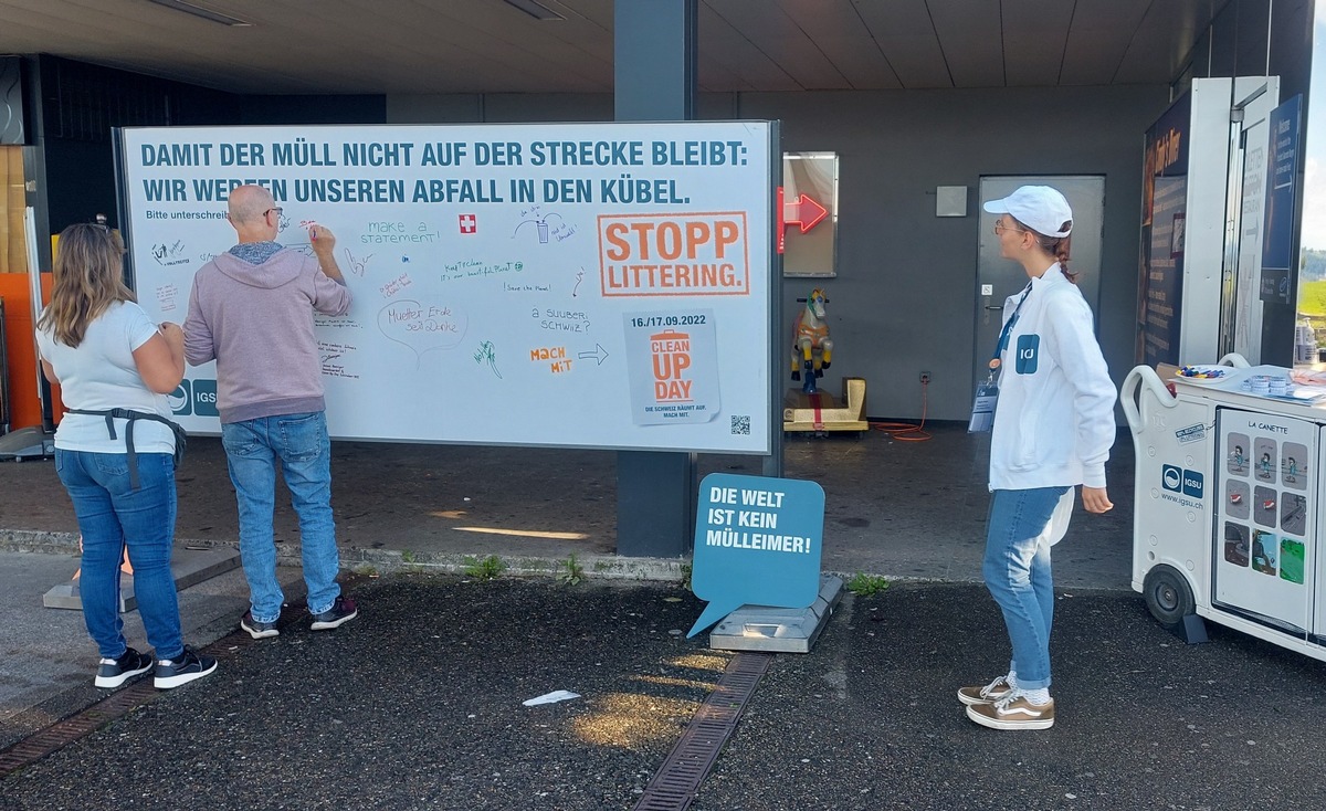 Medienmitteilung: «Gemeinsam gegen Littering: Aktion an der Raststätte Herrlisberg»