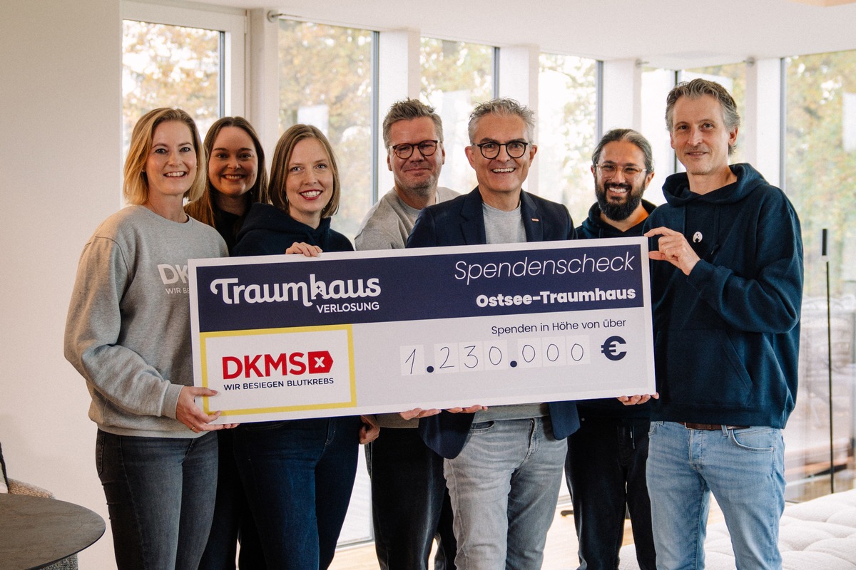 Gemeinsam gegen Blutkrebs: Traumhausverlosung sammelt 1,23 Millionen Euro für die DKMS