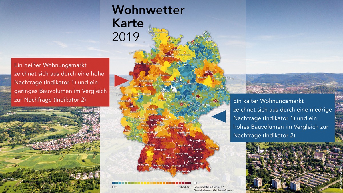 Wohnwetterkarte von BPD und bulwiengesa zeigt: Die Bautätigkeit in Deutschland ist falsch verteilt