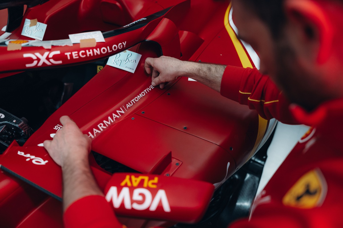 Formel 1 2024: HARMAN bleibt Sponsor - Ferrari bestückt die neuen Ferraris mit Überwachungssystemen von HARMAN