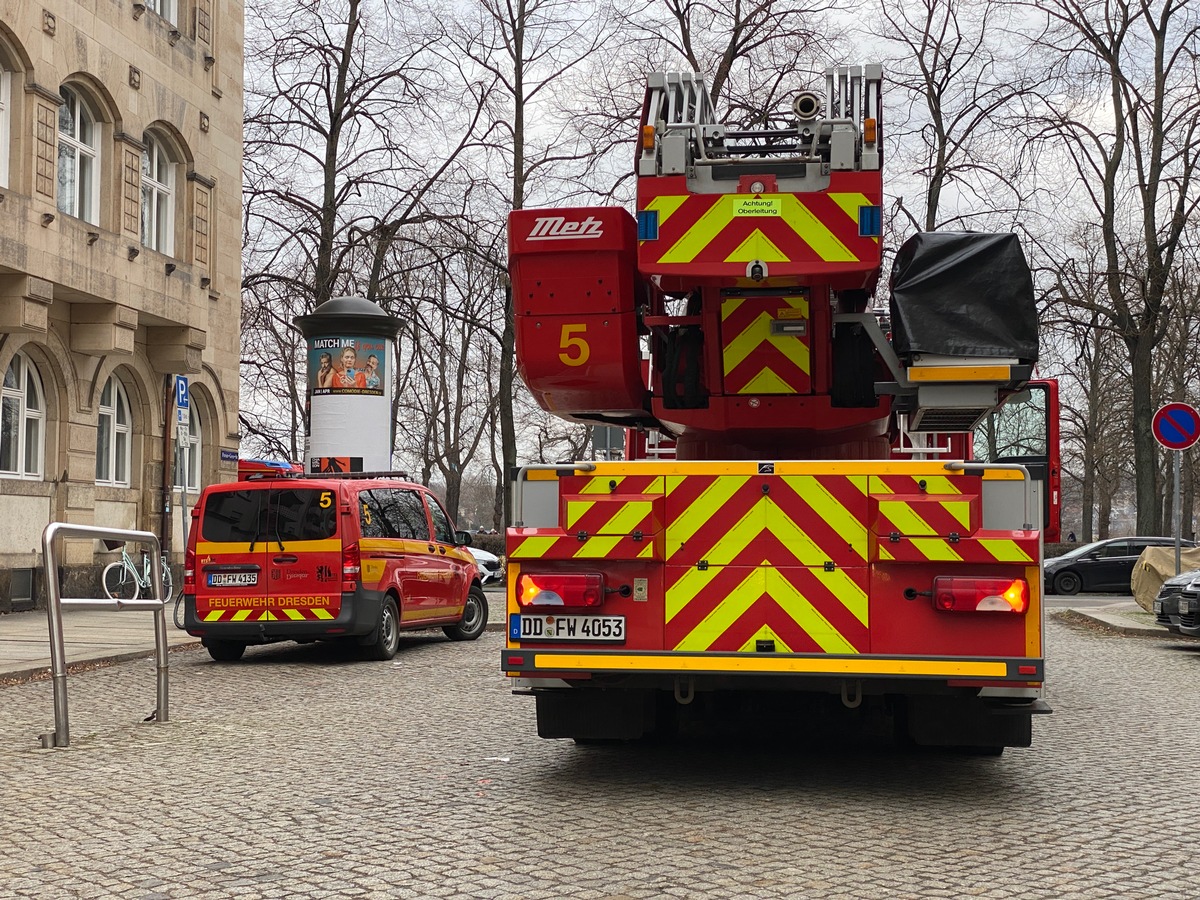 FW Dresden: Informationen zum Einsatzgeschehen von Feuerwehr und Rettungsdienst der Landeshauptstadt Dresden vom 31. Januar 2024