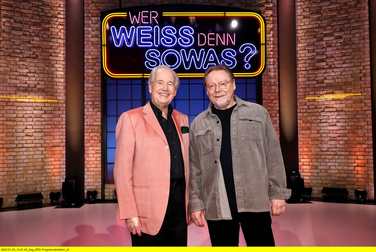 Das Showlegenden-Duell: Max Schautzer und Jürgen von der Lippe bei &quot;Wer weiß denn sowas?&quot; - Das Wissensquiz vom 6. bis 10. Februar 2023, um 18:00 Uhr im Ersten