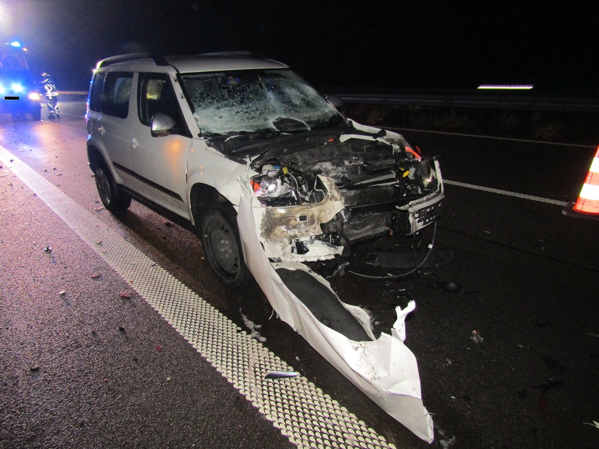 POL-PDKL: A62/Hütschenhausen, Leichtverletzt nach Auffahrunfall