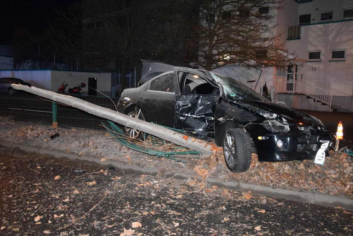 POL-PPWP: Verkehrsunfall eins Fahranfängers unter Alkoholeinfluss