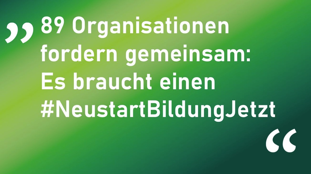 Bündnis erneuert Appell für einen Nationalen Bildungsgipfel. Waldorfschulen von Anfang an Mitunterzeichner