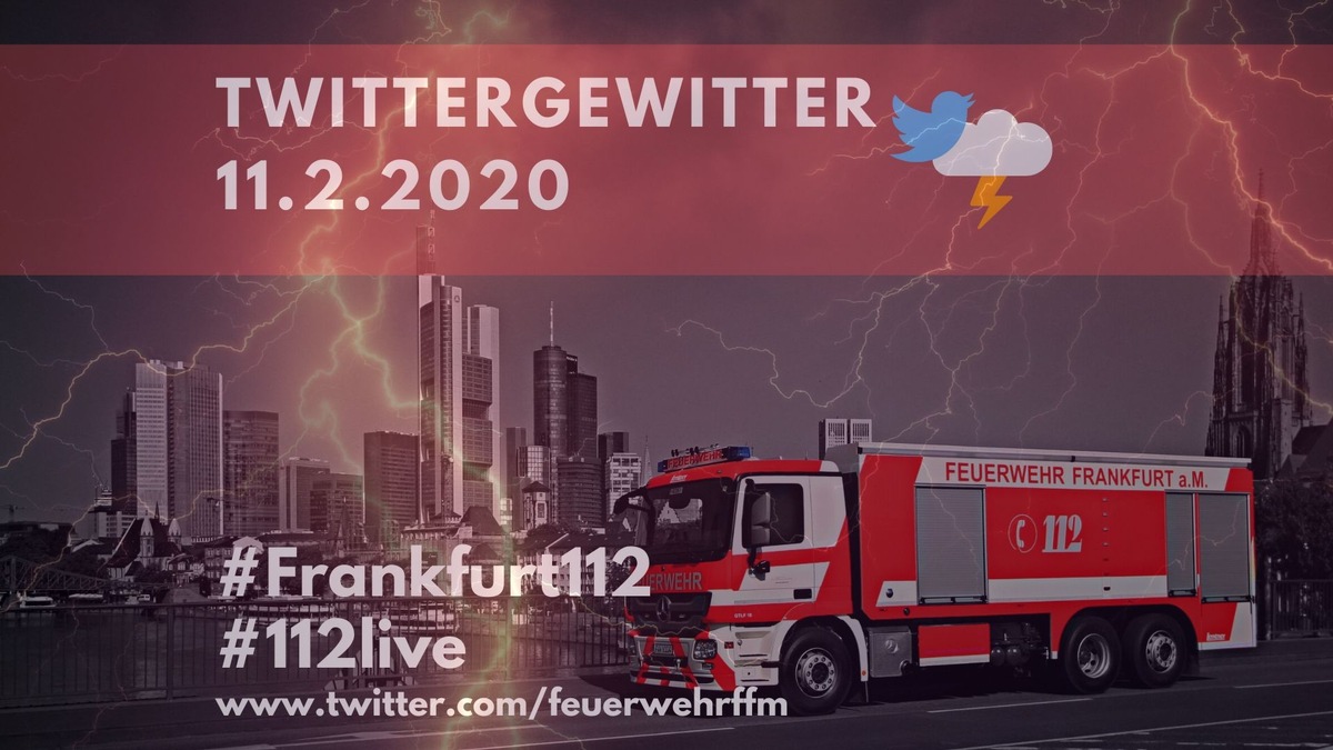 FW-F: Frankfurter Feuerwehr nutzt &#039;Twittergewitter&#039; am europäischen Tag des Notrufs zur Aufklärung