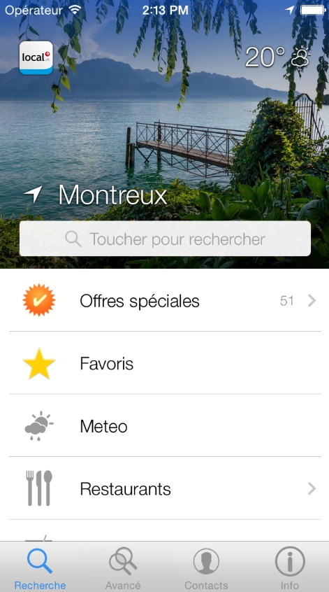 Application local.ch: Une mise à jour offre une nouvelle expérience de recherche