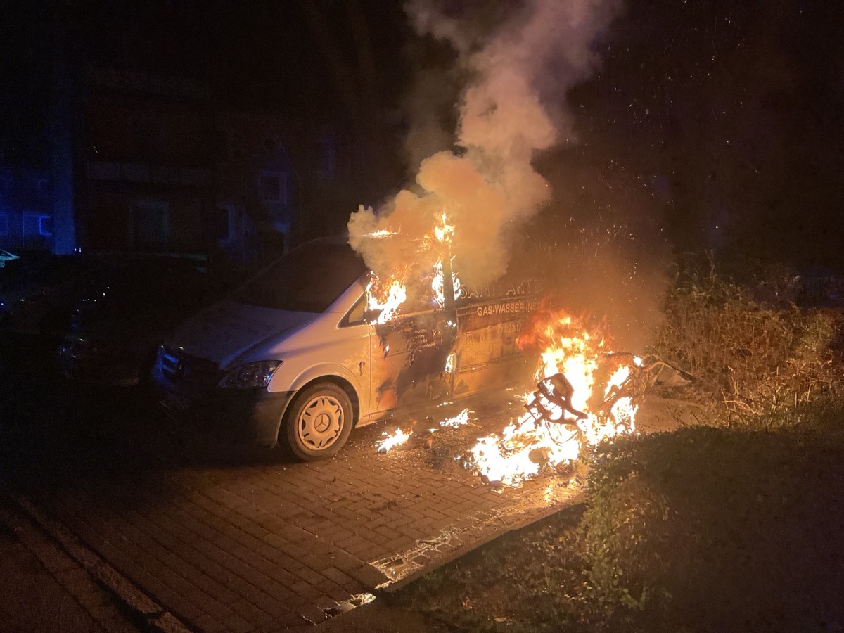 FW-DO: Nächtlicher Fahrzeugbrand in Hombruch