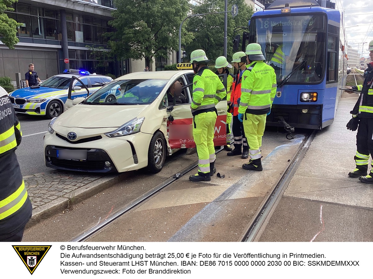 FW-M: Pkw kollidiert mit Straßenbahn (Schwanthalerhöhe)