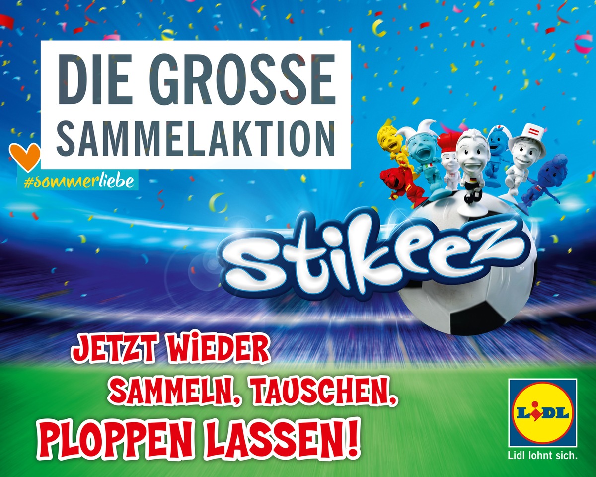 Fußballfieber - Anpfiff für die Stikeez bei Lidl / Sammeln, tauschen, ploppen lassen: Am 30. Mai startet wieder die Stikeez-Sammelaktion - dieses Mal im Fußball-Look (FOTO)