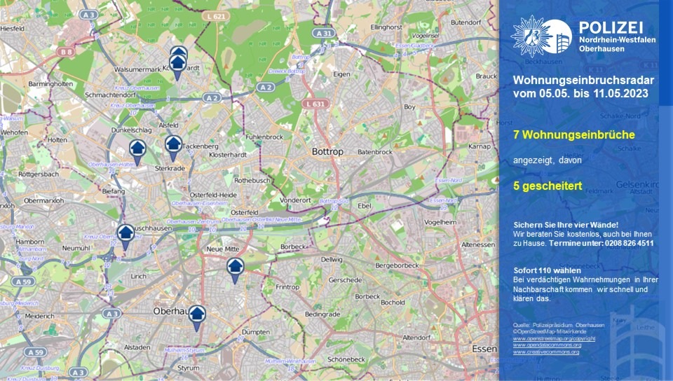 POL-OB: Wohnungseinbruchsradar - Wieder mehr gescheiterte Wohnungseinbrüche