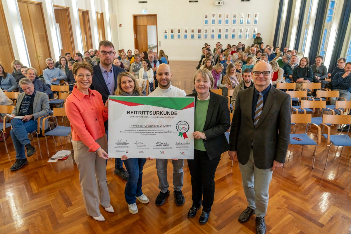 Das Hansa-Berufskolleg Münster tritt für den Schutz und die Sicherheit seiner Lehrkräfte und aller am Schulleben Beteiligten dem Präventionsnetzwerk #sicherimDienst bei