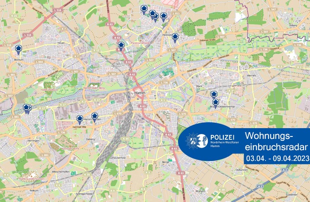 POL-HAM: Wohnungseinbruchsradar Hamm für die Woche vom 3. April bis 9. April