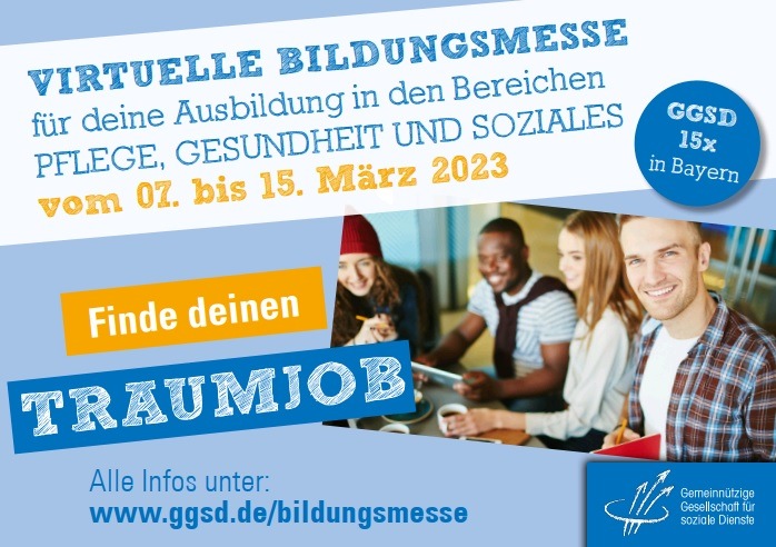 Terminhinweis: Virtuelle Bildungsmesse der GGSD, 07. bis 15. März 2023