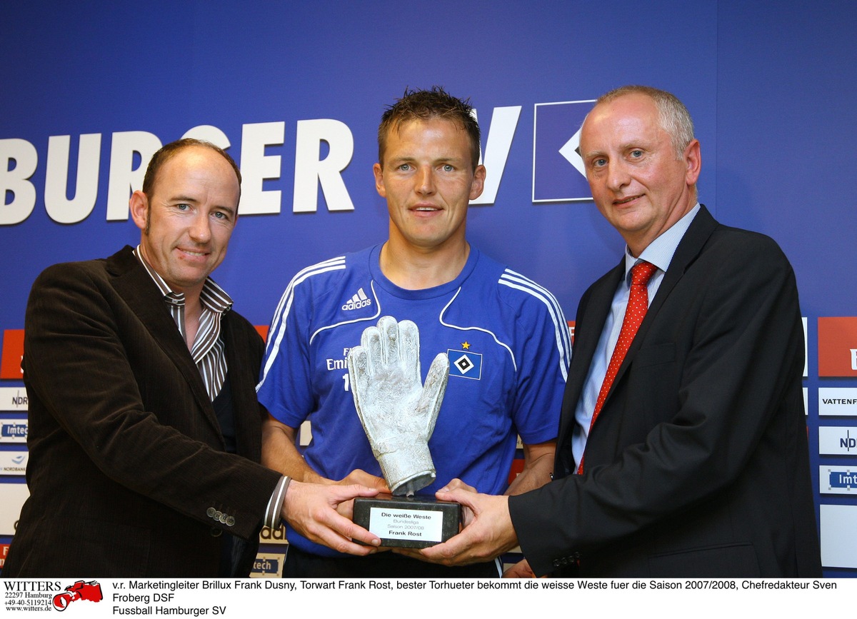 HSV-Presseservice: DSF-Award für HSV-Torhüter Frank Rost