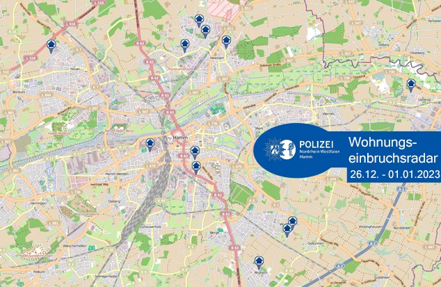 POL-HAM: Wohnungseinbruchsradar Hamm für die Woche vom 26. Dezember 2022 bis 1. Januar 2023